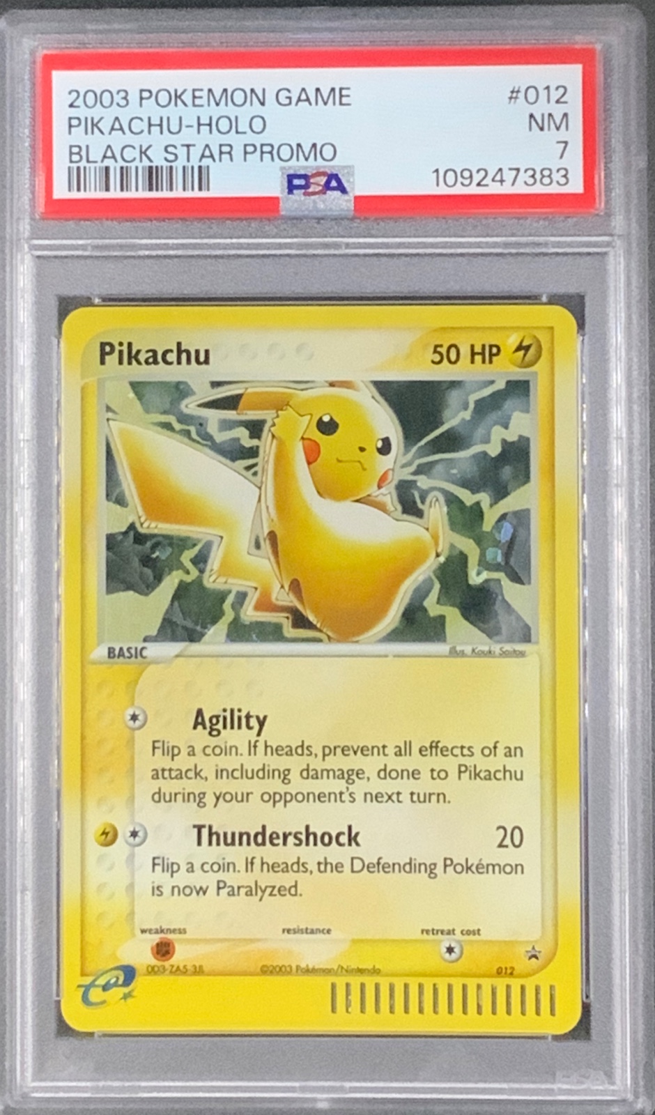 2003 Pokémon Nintendo Promos Pikachu - 012 (EX Series Collector's Tin)
