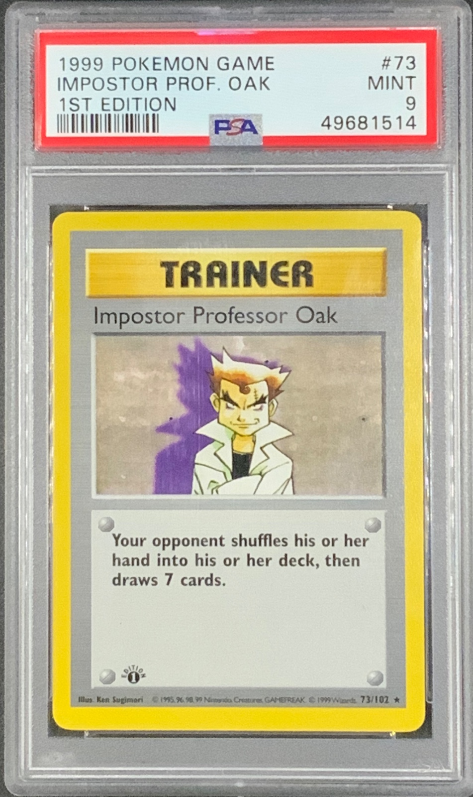 1999 Pokémon Base Set (Shadowless) Impostor Professor Oak