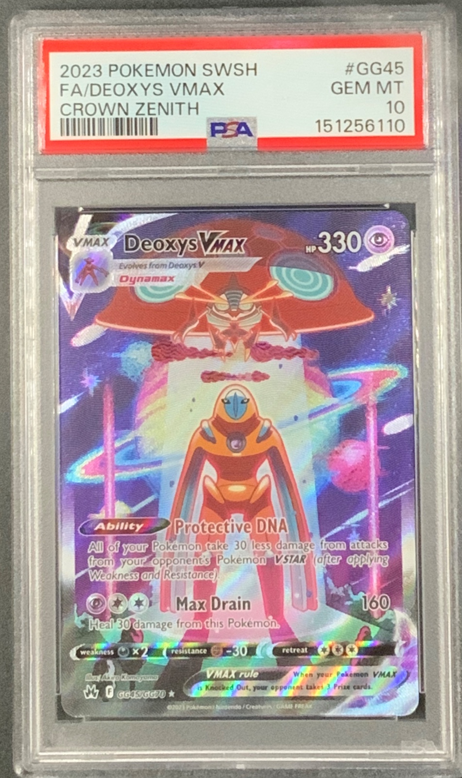 2023 Pokémon SWSH: Crown Zenith: Galarian Gallery Deoxys VMAX